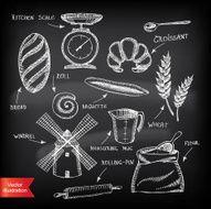 Set of vintage bakery icons N4