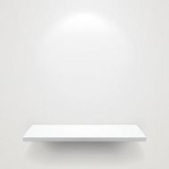 empty white shelf for exhibit with soft light N2