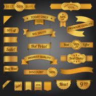 Discount retro ribbon golden set