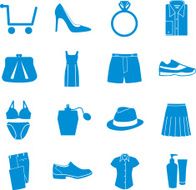 Blue Shopping Icons