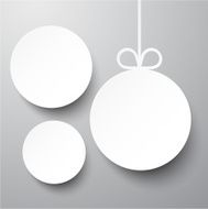 White paper round holiday labels N4
