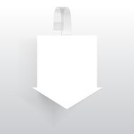 Vector Blank Wobbler with Transparent Strip Isolated on a White N3