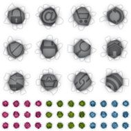 torn paper internet icons