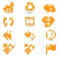 Orange icon set N2