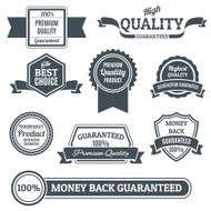 Quality labels black set