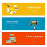 Flat designed banners N19