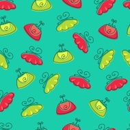 Seamless fashion bag clutch on background pattern in vector