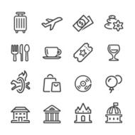 Leisure and Travel Icons - Line Series N2