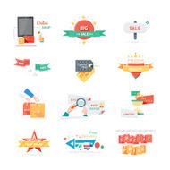 Stickers labels tags set