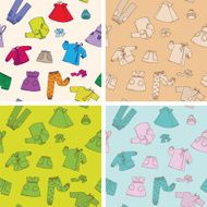 Children clothes 4 seamless textures N2