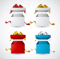 Set of realistic 3d gift boxes N9