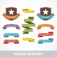 Set of stickers and ribbons N3