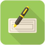 Bank check icon