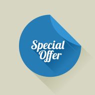Flat sale sticker with long shadow