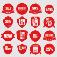 Set of sale icons &amp; design elements illustration vector