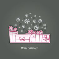Merry Christmas gift greeting card Paper design N7