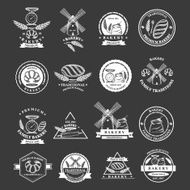 Set of vintage bakery icons N5