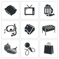 Leisure Vector Icons Set N2