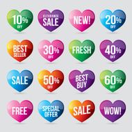 SALE heart icons