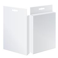Two Package Cardboard Box Front and rear view
