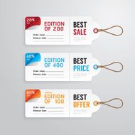 Sale banners price tag paper card template collection vector