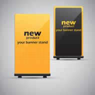 Blank roll up banner display template vector eps 10