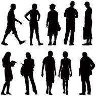 City people silhouettes N3