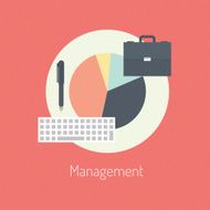 Management flat illustration concept