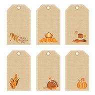 Set of thanksgiving day price tags N2