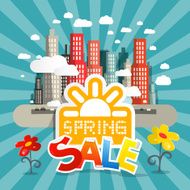 Spring Sale Vector Illustration