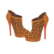 beautiful vector leopard shoes N2