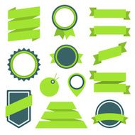 Vector Stickers and Badges Set 11 Flat Style