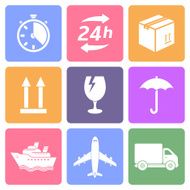 Logistic flat icons
