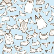 Vector set with woman panty lingerie and underwear N2