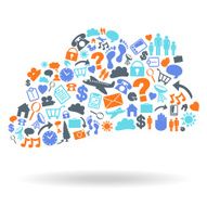 Cloud Computing Icon Set Shape