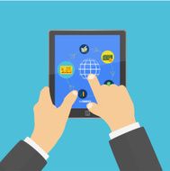 E-commerce infographic concept of purchasing N7