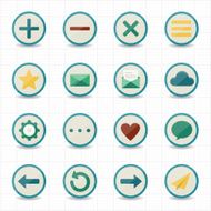 Internet web mobile icons with white background
