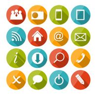 Vector Flat Icon Set for Web N2