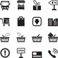 Silhouette Online shop icons N4
