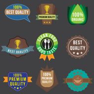 Business badge set vector format