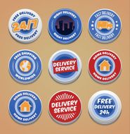Delivery buttons and badges