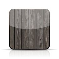 Vector wooden app icon on white background Eps 10 N4