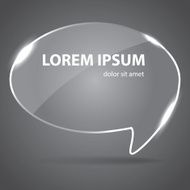 glass text box vector