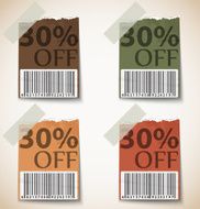 Vintage Discount Tags Design