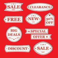 Sale tags and labels set N4