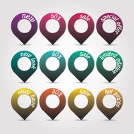 Set of sale tag stickers N5