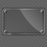 Glass frame on abstract metal background Vector illustration N5