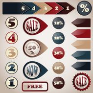 vector set of sale labels