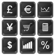 computer buttons finances