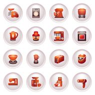 Home appliances set 2 Black red series